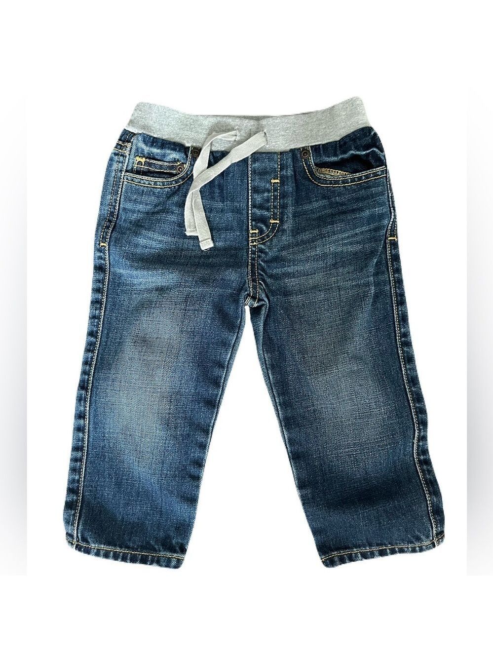 Tucker + Tate Blue and Gray Jeans with Adjustable Waistband